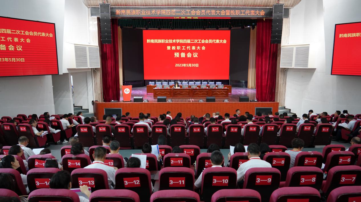 黔南民族职业技术学院四届二次工会会员代表大会暨教职工代表大会召开